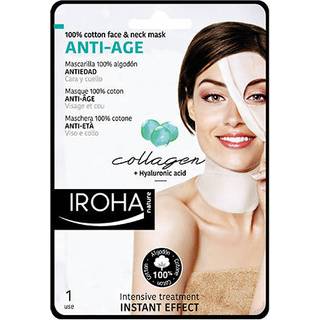 IROHA NATURE Anti-Wrinkles Collagen Face & Neck Sheet Mask