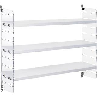 String pocket plex hylder sorte - 3-pak ekskl. gavle