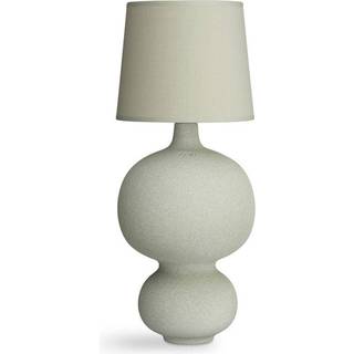Balustre bordlampe støvet grøn