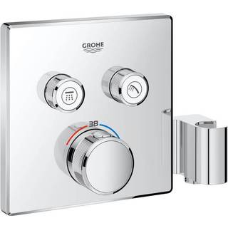 GROHE Smartcontrol termostat indbygning med 2 funktioner og bruseholder. Firkantet