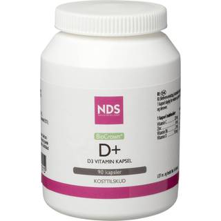 NDS D+ D3 vitamin kapsler - 90 tabletter
