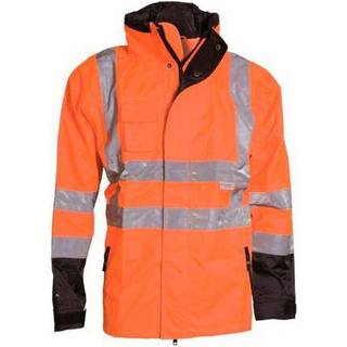 Hi-vis arbejdsjakke 2-i-1 086100R orange/sort Str. M