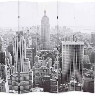 foldbar rumdeler 200 x 170 cm New York by Day sort og hvid