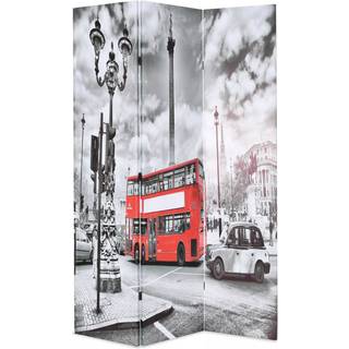 foldbar rumdeler 120 x 170 cm London bus sort og hvid