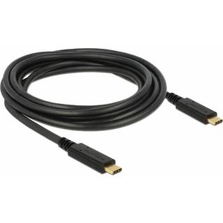 DeLOCK USB 2.0 USB-C to USB-C cable, 5A, E-Marker, 3m, black