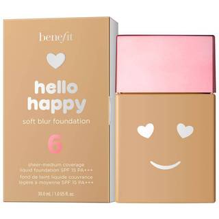 Benefit hello happy soft blur foundation SPF15 6 sheer-medium coverage 30ml
