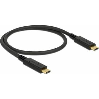 Delock USB-C til USB-C kabel 10 Gbps, 0,5 m PD 3A E-Marker