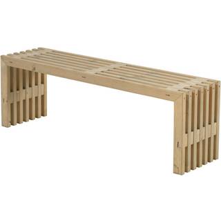 PLUS Rustik trallebænk, sort/fyr - 138 x 36 cm