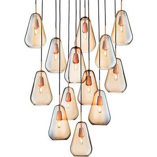 Anoli 13 pendel, nordic guld/opal