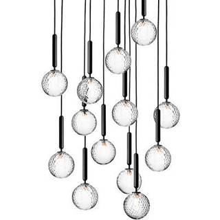 Nuura Miira 13 Lysekrone Lille Messing & Klar Optic