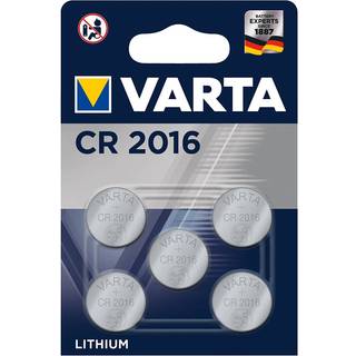 Varta CR2016 Bli Møntbatteri, 5 stk. ➞ På lager - klar til levering