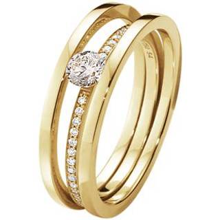 HALO solitaire ring (str. 51), Georg Jensen, 18 kt. guld