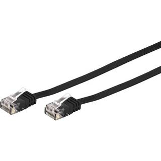 Cat 6 U/UTP Netværkskabel - Fladt - Sort - 2 m