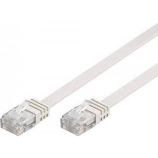 CAT 5e fladt netværkskabel U/UTP, hvid, 10m