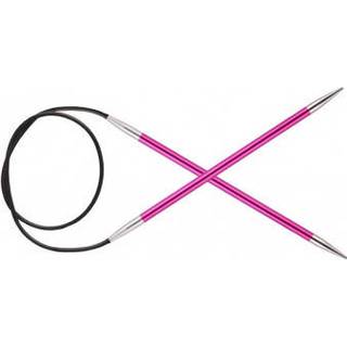 KnitPro Zing Rundpind 100 cm (2.00-12.00mm) 5.00 mm Indhold:1 fast rundpind Materiale:Aluminium Type: Fast rundpind Størrelser:2.00-12.00 mm.