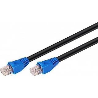 CAT 6 Udendørs-patchkabel, U/UTP, sort, 20m