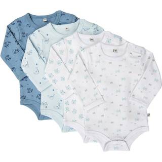 Pippi Body Langærmet Med Print 4-Pak - 701
