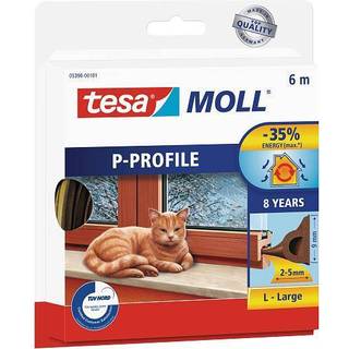 Tesa Tætningsliste P-profil hvid 6m x 9mm x 5,5mm