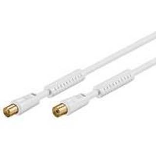 Goobay Antennekabel med ferrit (80 dB), dobbelt afskærmet koaksial-stik > koaksial-hunstik (fuldt afskærmet), 10 m
