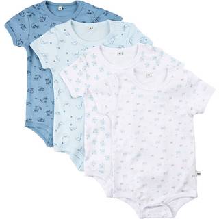 Pippi Body Kortærmet Med Print 4-Pak - 701