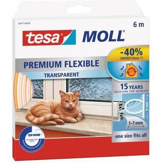 Tesa silikonetætningsliste transparent 8,5mmx6 Premium Flexible