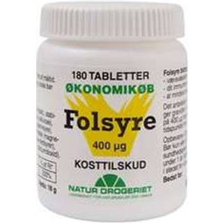 Natur Drogeriet Folsyre Økonomikøb 400 Μg - 180 Tabletter