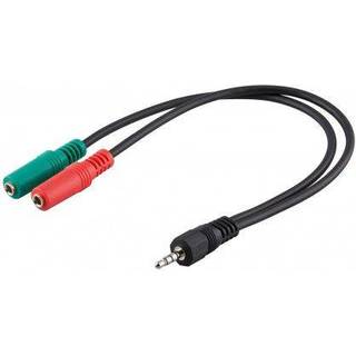 Headset adapter (2x 3.5 mm Minijack Hun - 3.5 mm Minijack Han) | 30 | PRIS-MATCH