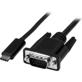 StarTech.com USB-C to VGA Adapter - ekstern videoadapter - sort