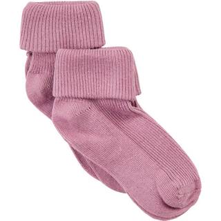 Minymo - Baby Rib Strømper 2-pak - Dusky Orchid - 19-22