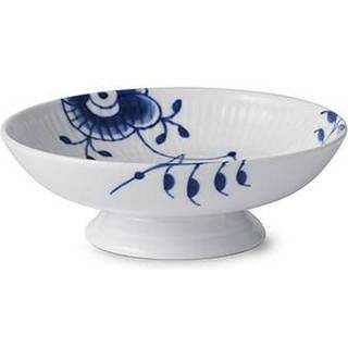 Royal Copenhagen - Blue Fluted Mega Skål På Fod 6 cm / Ø 17 cm - Serveringsskåle - Karen Kjældgård-Larsen - Porcelæn
