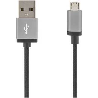 DELTACO Sync charging cable, USB A / Micro B, black, 2m