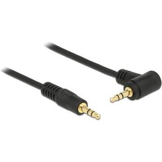Delock minijack kabel - Vinklet - 2 m - Sort