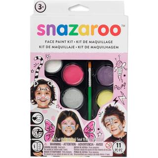 Ansigtsmaling 10 dele + Guide - Pink emballage - Snazaroo