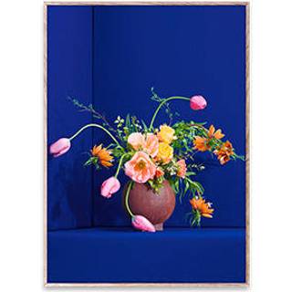 Paper Collective Blomst 01 Blue plakat 50x70 cm
