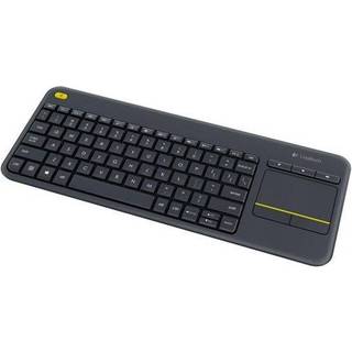 Logitech K400 Plus Wireless Touch Keyboard Plus, Dansk/nordisk, sort