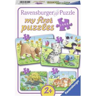 Ravensburger Puslespil Søde Dyr 2, 4, 6 & 8 Brikker