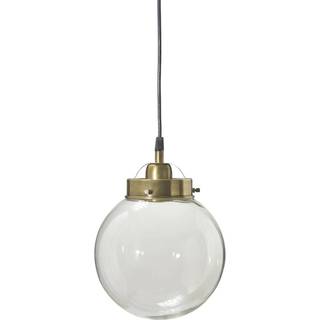 PR Home hængelampe Normandy, Ø 20 cm, antik messing, glas