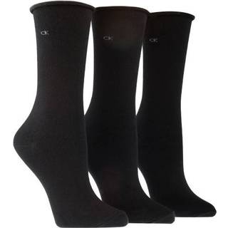 Calvin Klein 3-pak Emma Roll Top Crew Socks - Black - Strl 37/41