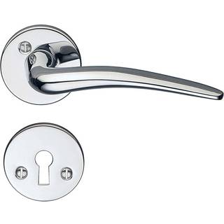 Beslagsboden Spar dørgreb med roset og nøgleskilt, indendørs, 115 mm, poleret krom