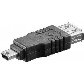 Luxorparts Adapter USB hun til Mini-USB han.
