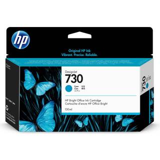HP 730 / P2V62A Cyan Ink - Blækpatron Cyan