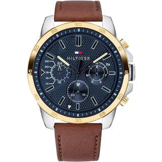 Tommy Hilfiger 1791561 Multi Dial Brown Leather Strap Watch - W95124