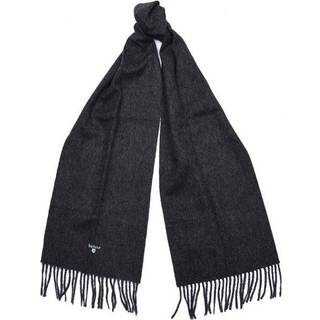 Barbour Unisex Plain Lambswool Scarf Charcoal/Grey, OneSize