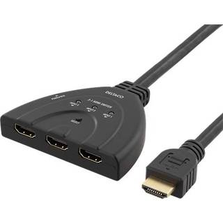 Deltaco HDMI Switch 3 inputs to 1 output 4K in