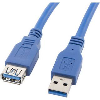 Lanberg USB-A til USB-A 3.0 Kabel (h/h) Sort (1 Meter)