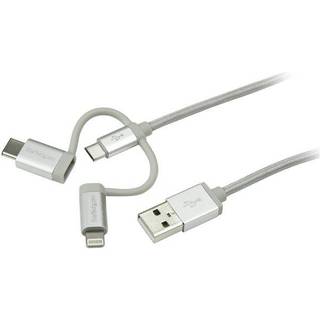 StarTech.com USB Multi Charging Cable - Lightning USB-C Micro-USB - USB cable - 1 m
