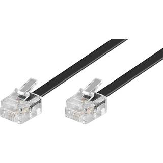 RJ11/6P4C Telefon kabel, sort | 6 meter | PRIS-MATCH