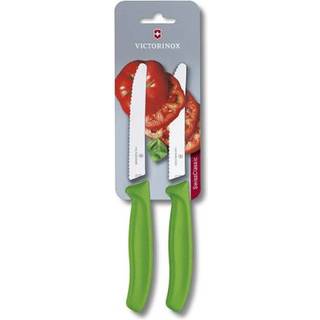 Tomato and sausage knife 11cm x 2pcs tomato knife, grøn
