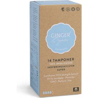 Ginger Organic Tampon m. Indføring Super (14 stk)