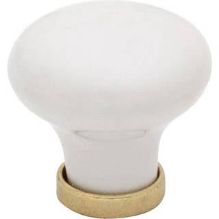 GB KNOP K1 PORCELÆN/MESSING